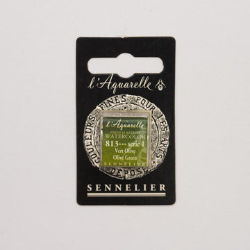 Sennelier L'Aquarelle Watercolour Paint Half Pan - Olive Green