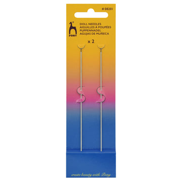 Pony Long Golden Eye Doll Needles x 2