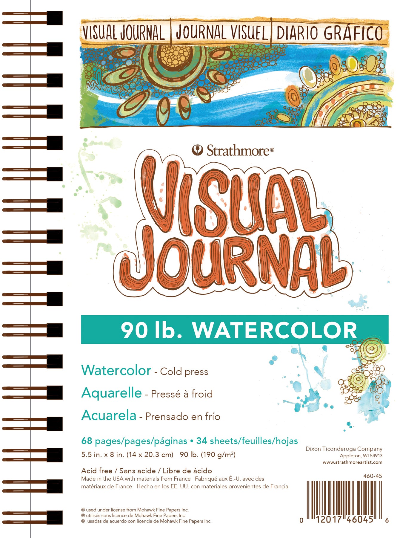 Strathmore Visual Journal Watercolour Cold Pressed Pad 5.5 x 8  Inches (14 x 20.3 cm)