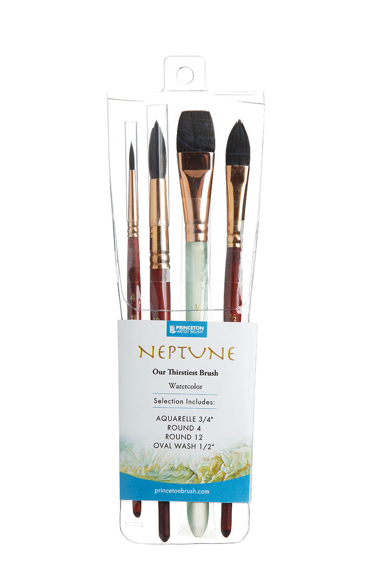 Princeton Neptune Watercolour Brush Set - Essential 4 piece set