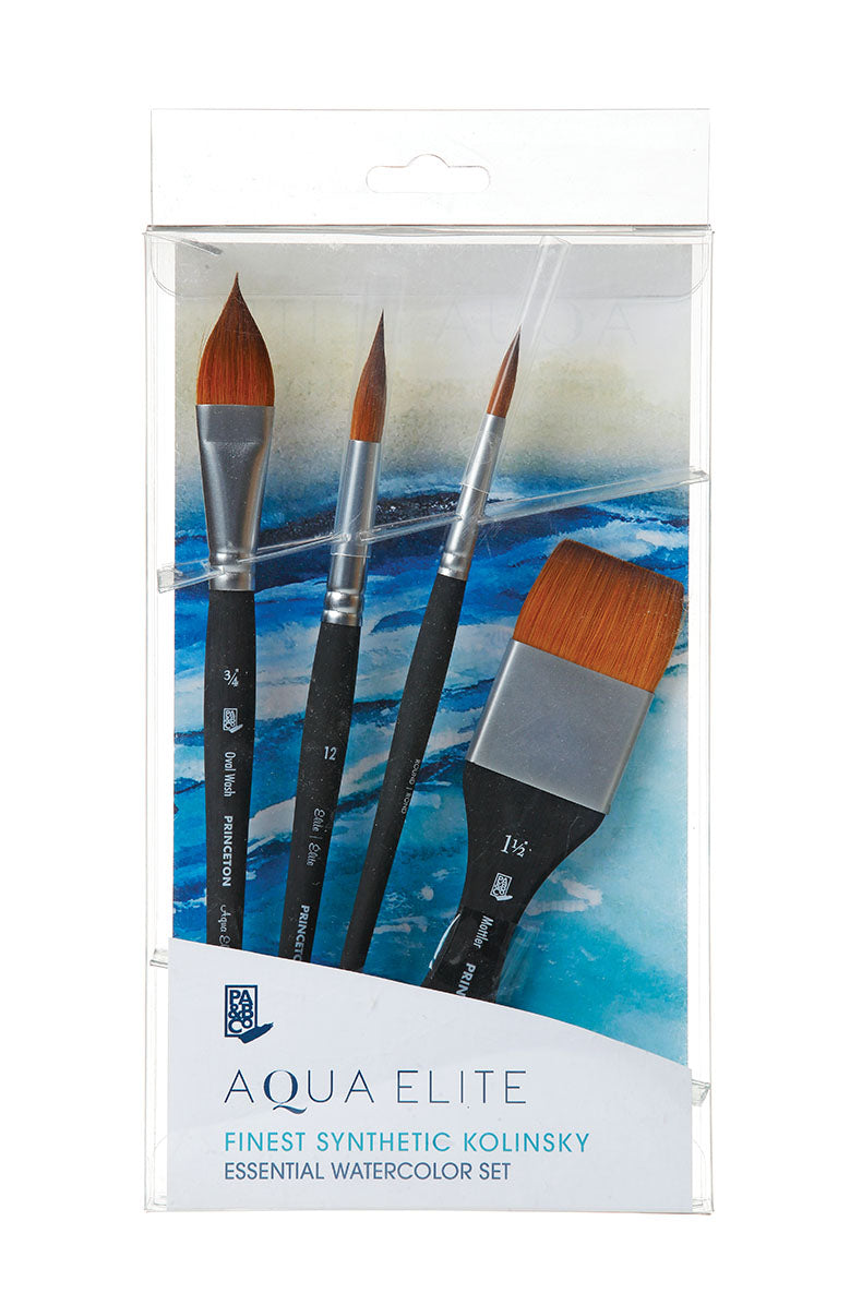 Princeton Aqua Elite Watercolour Brush Set - Essential 4 piece set