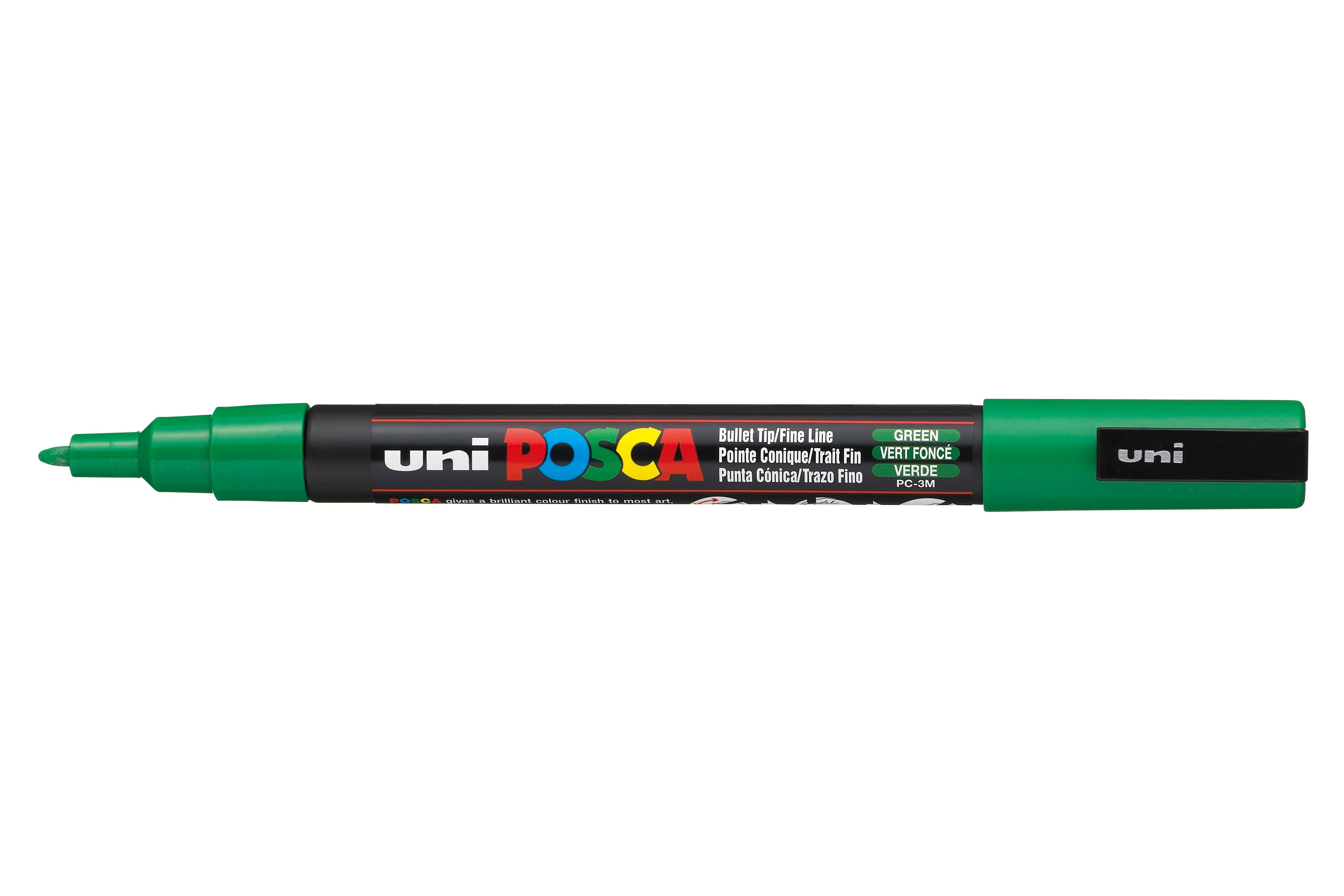 POSCA PC-3M Paint Markers Pen 0.9mm - 1.3mm - Small Bullet Tip - Green