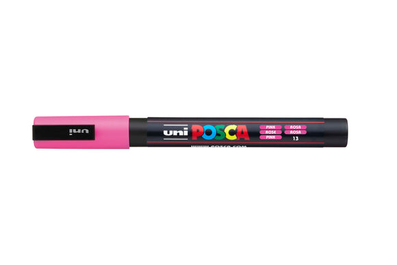 POSCA PC-3M Paint Markers Pen 0.9mm - 1.3mm - Small Bullet Tip - Pink