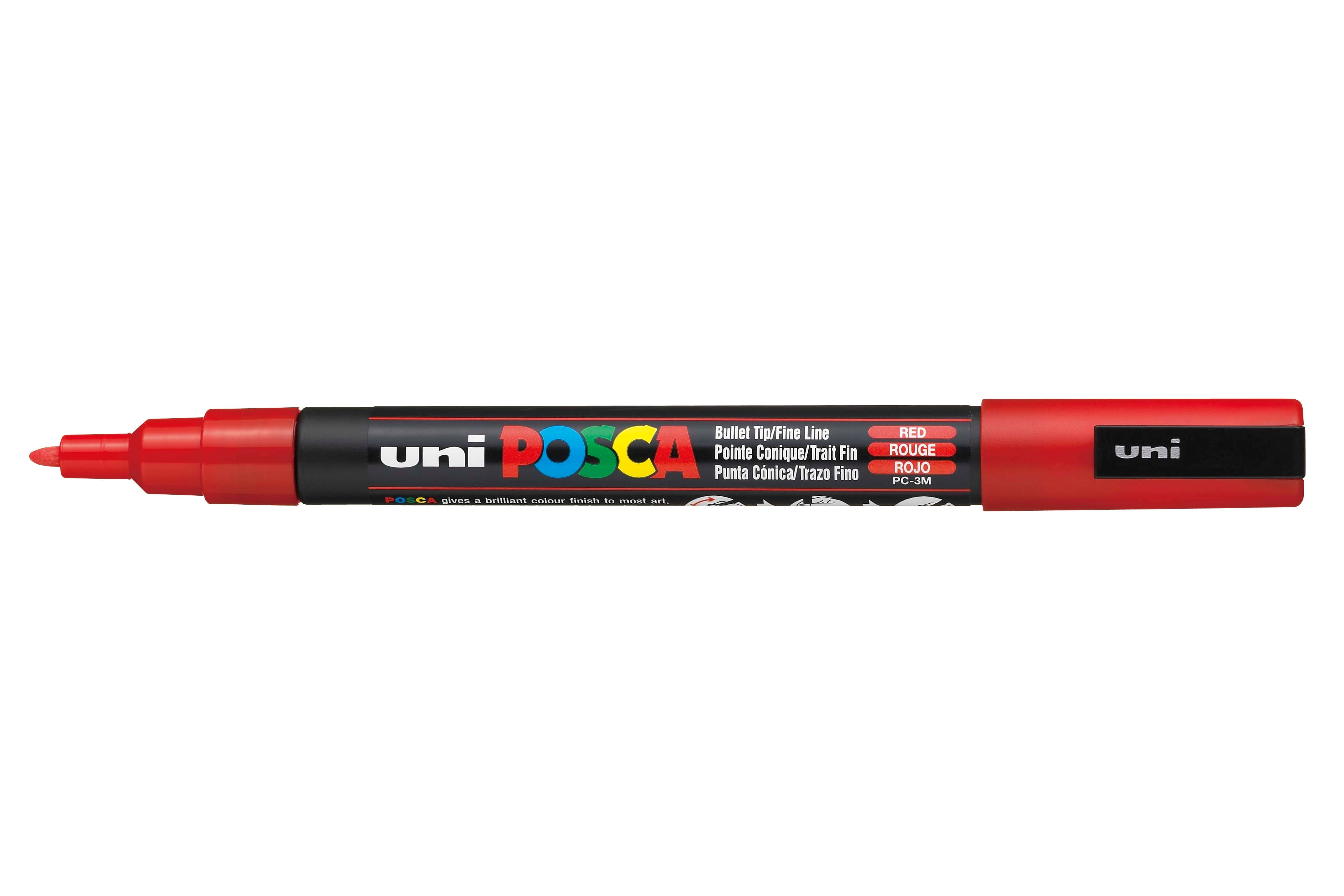 POSCA PC-3M Paint Markers Pen 0.9mm - 1.3mm - Small Bullet Tip - Red