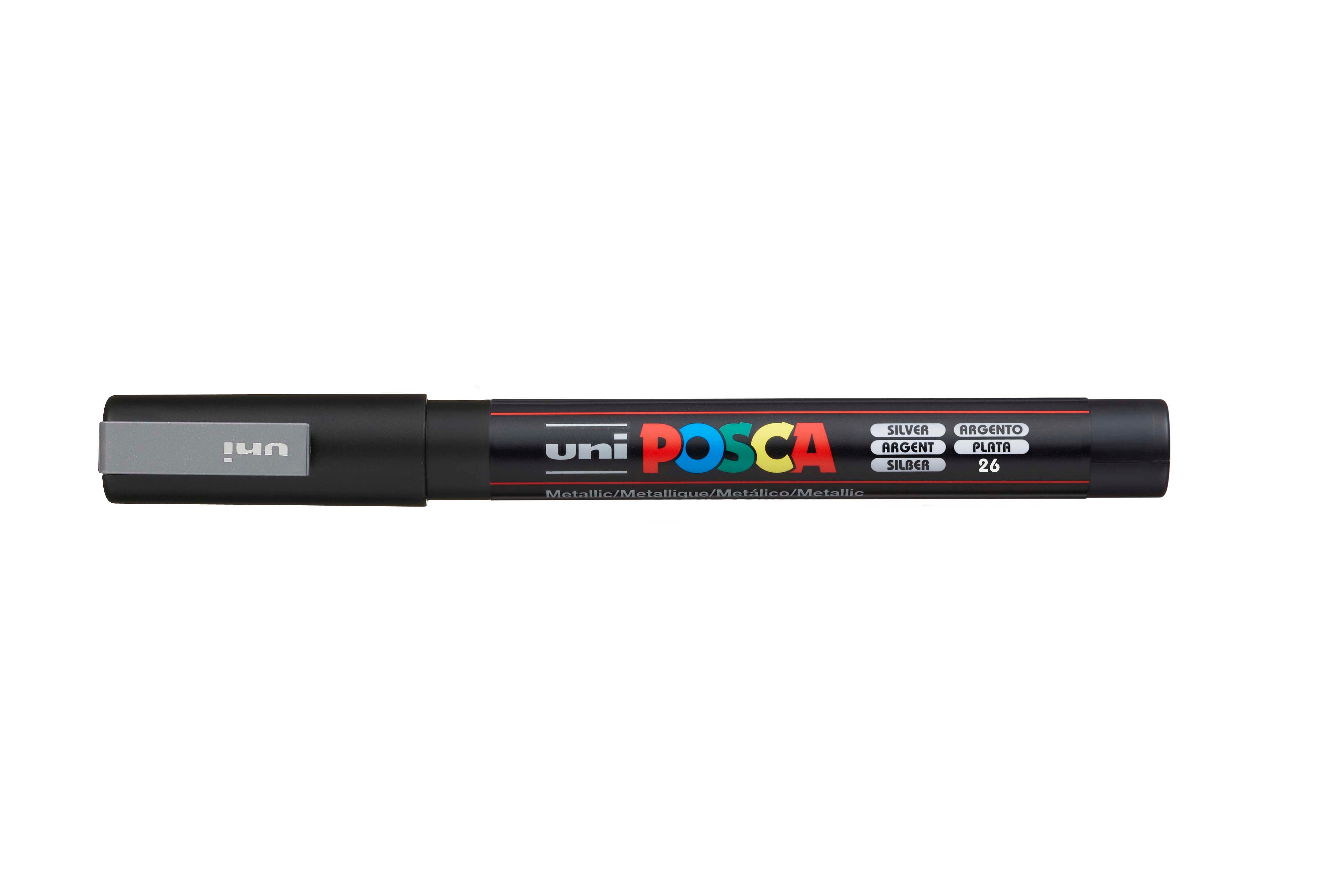 POSCA PC-3M Paint Markers Pen 0.9mm - 1.3mm - Small Bullet Tip - Silver