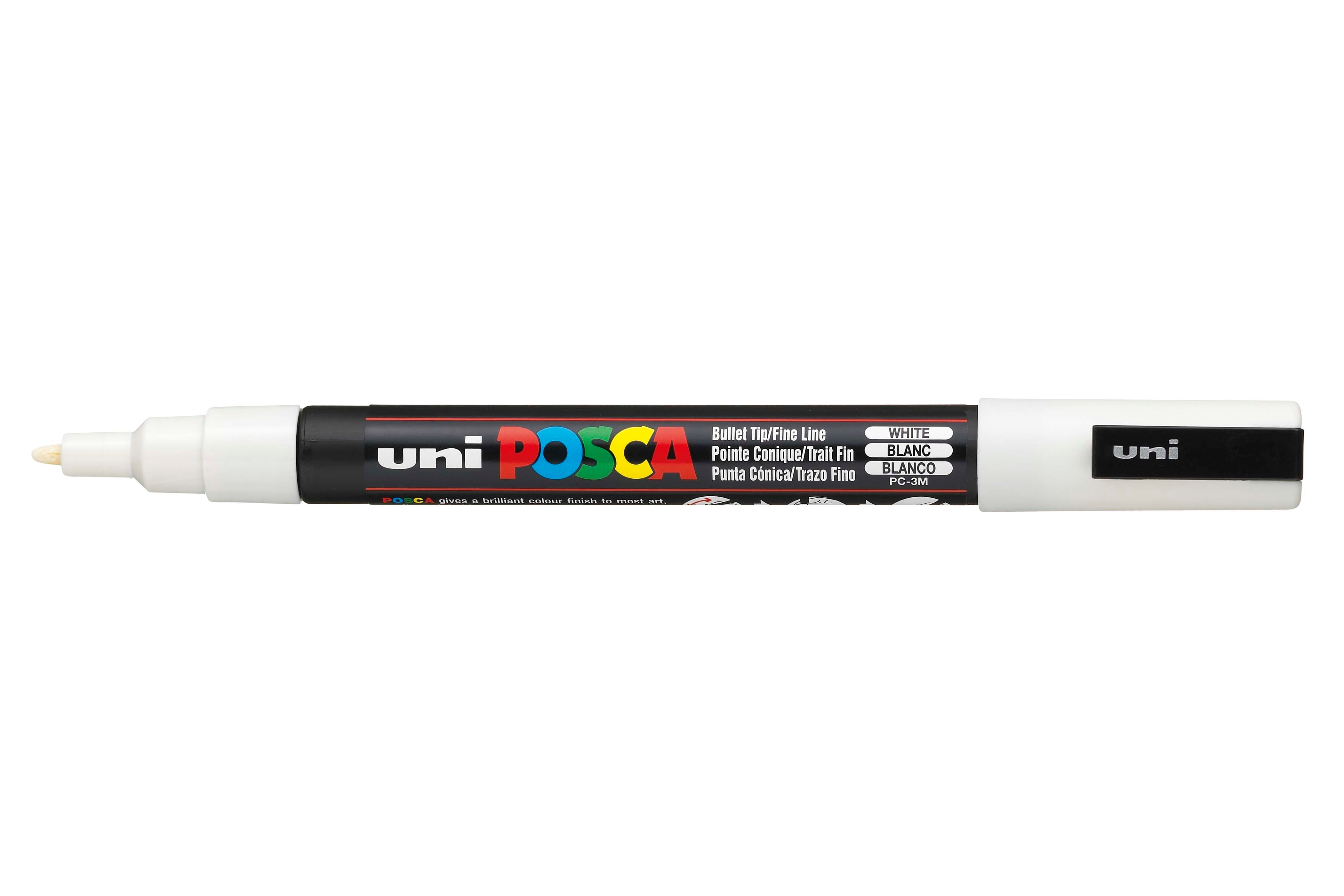 POSCA PC-3M Paint Markers Pen 0.9mm - 1.3mm - Small Bullet Tip - White