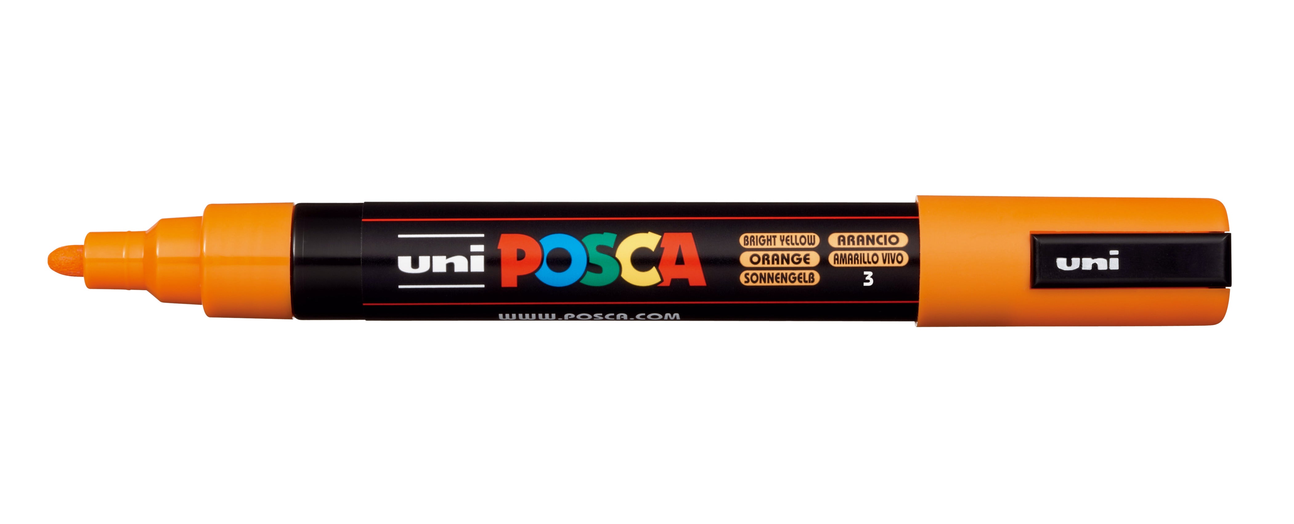 POSCA PC-5M Paint Marker Pens 1.8 mm - 2.5 mm - Bright Yellow (Orange)