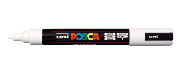 POSCA PC-5M Paint Marker Pens 1.8 mm - 2.5 mm - White