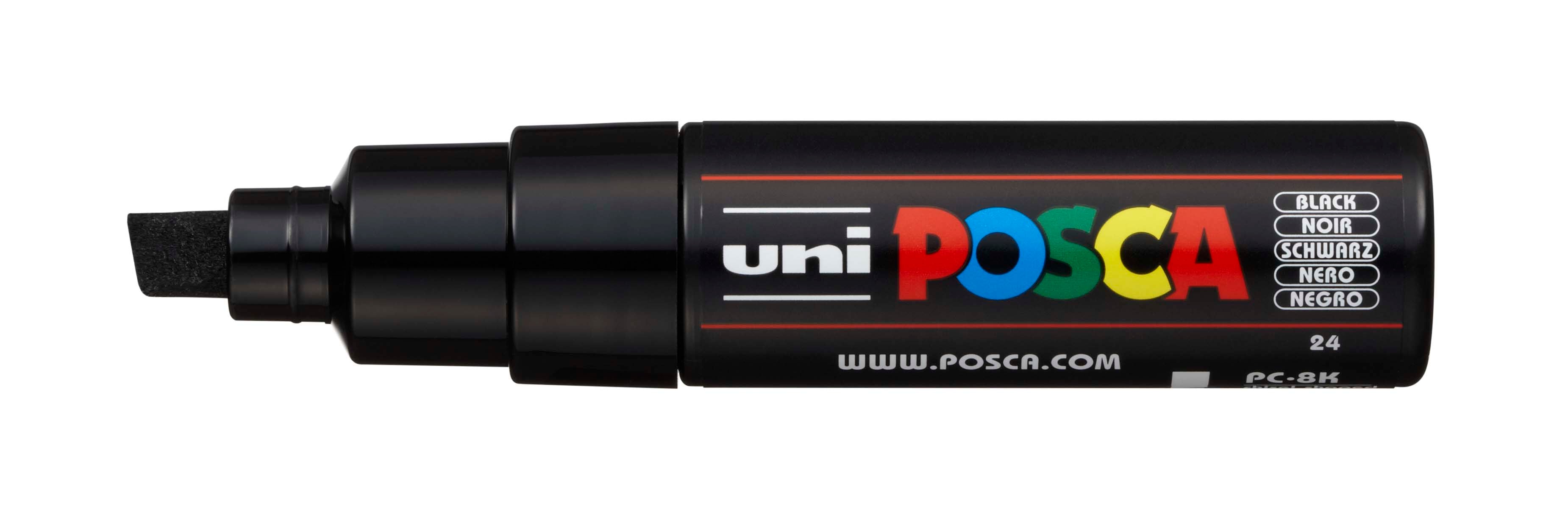 POSCA PC-8K Paint Broad 8mm Chisel Marker Pen - Black