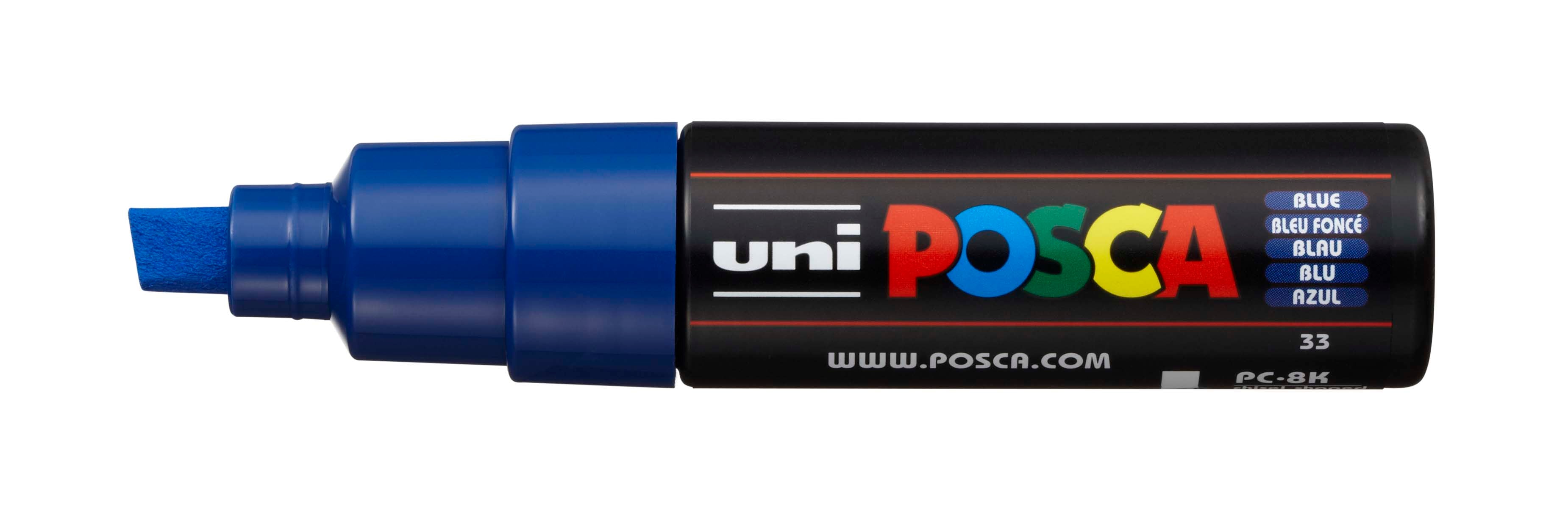 POSCA PC-8K Paint Broad 8mm Chisel Marker Pen - Blue