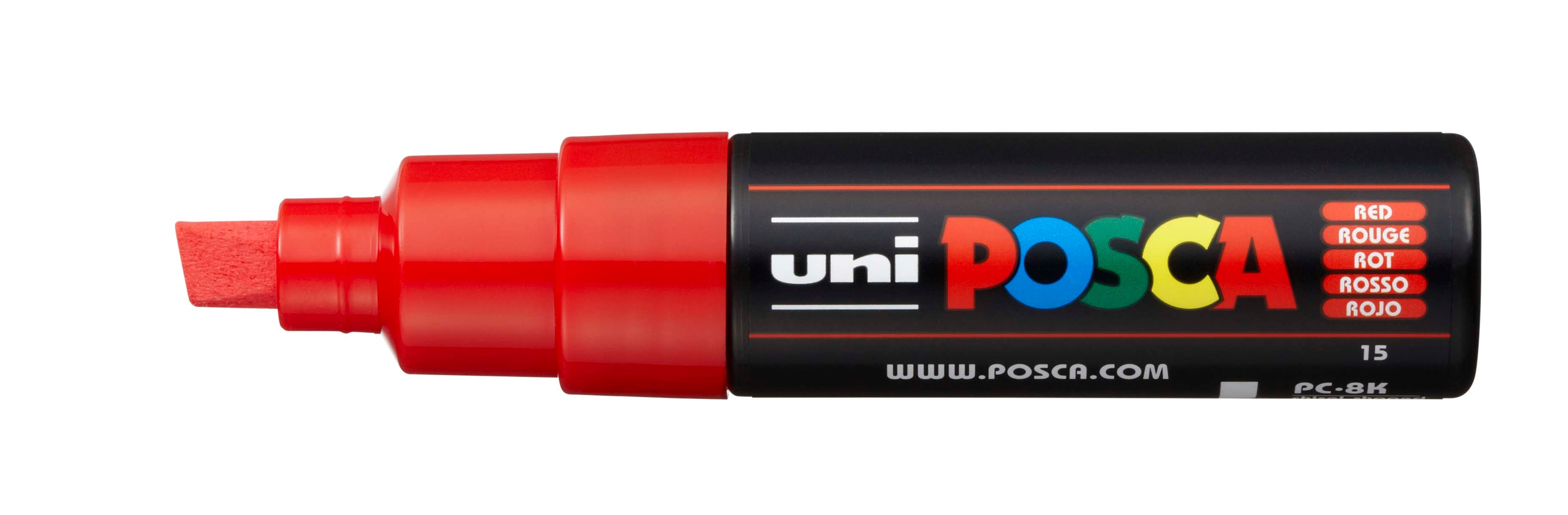 POSCA PC-8K Paint Broad 8mm Chisel Marker Pen - Red