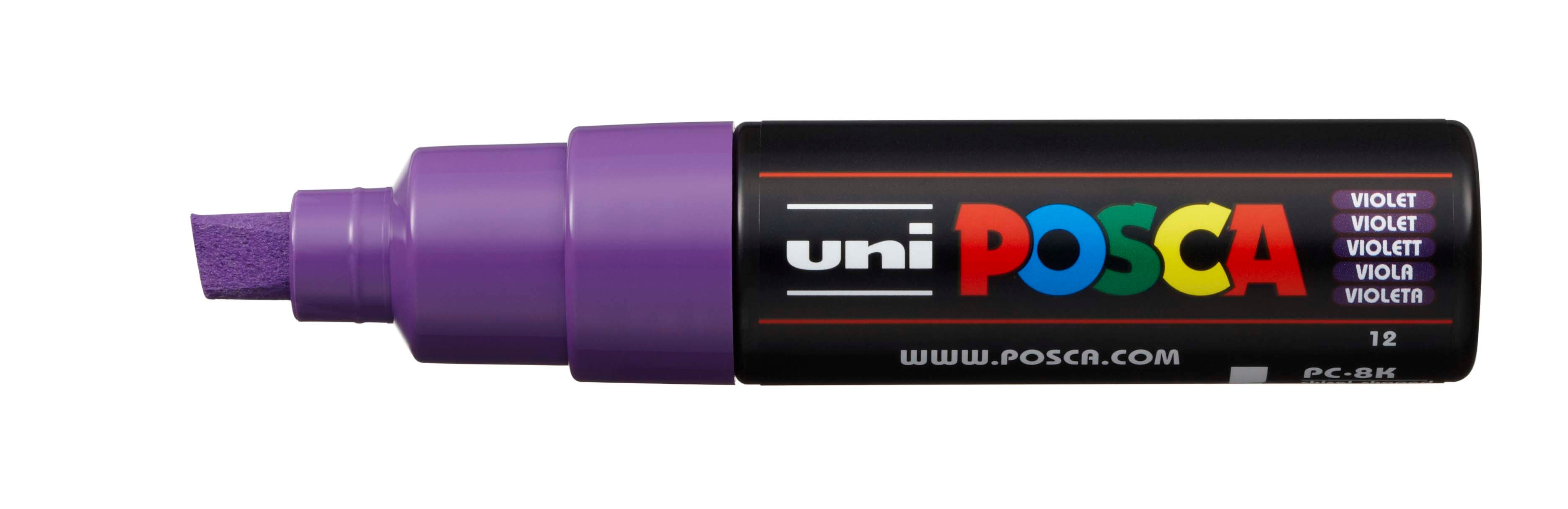 POSCA PC-8K Paint Broad 8mm Chisel Marker Pen - Violet