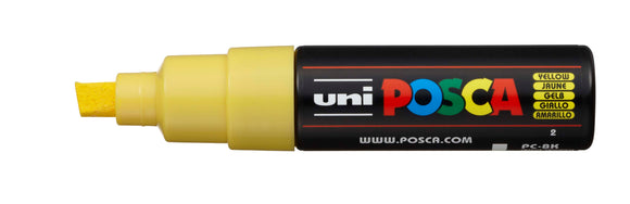 POSCA PC-8K Paint Broad 8mm Chisel Marker Pen - Yellow