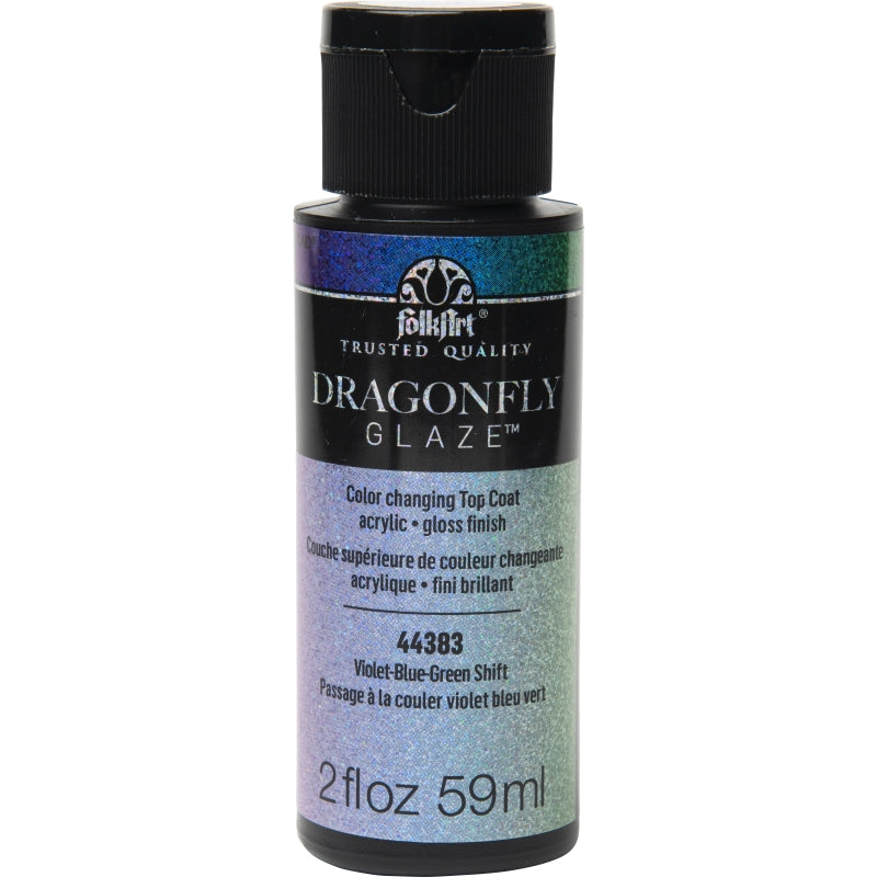 Violet-Blue-Green Dragonfly Glaze Acrylic FolkArt 2oz