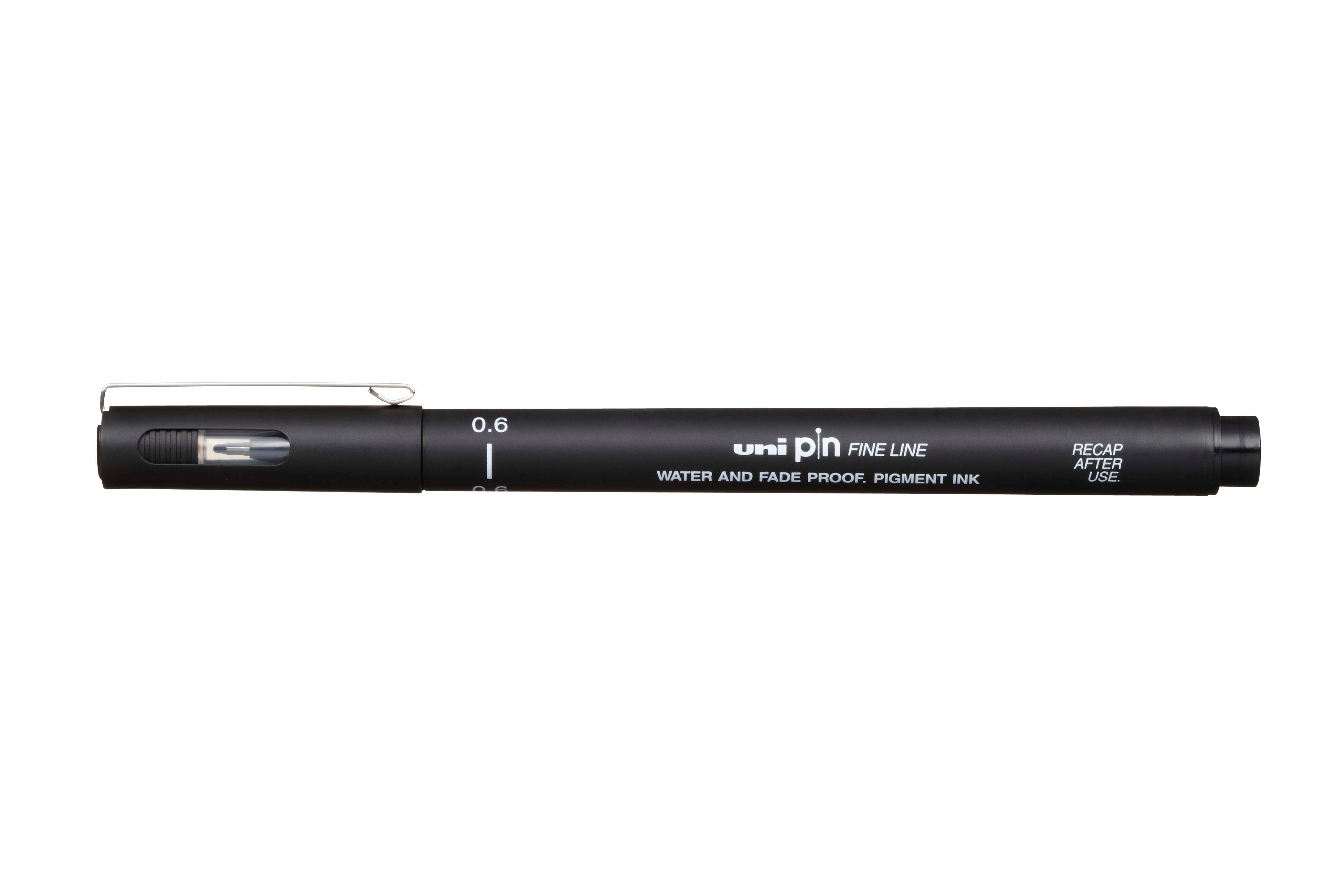 Uni pin waterproof fine liner black pen 07