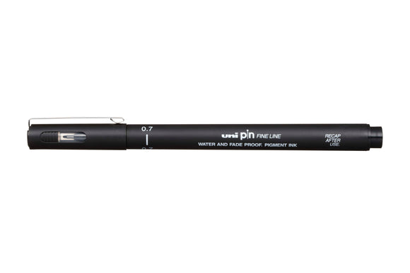 Uni pin waterproof black fineliner pen 