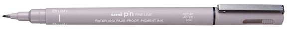 Uni Pin Fine Line Light Grey Waterproof Drawing Pen Brush Nib