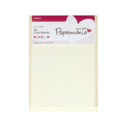 A6 Cards/Envelopes (10pk 300gsm) docrafts Papermania - Cream