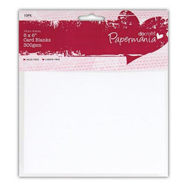 docrafts Papermania cards and envelope pack x 10  (6 x 6 inches) White