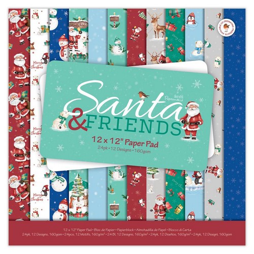 Santa & Friends Festive Paper Pack 12 x 12 inches