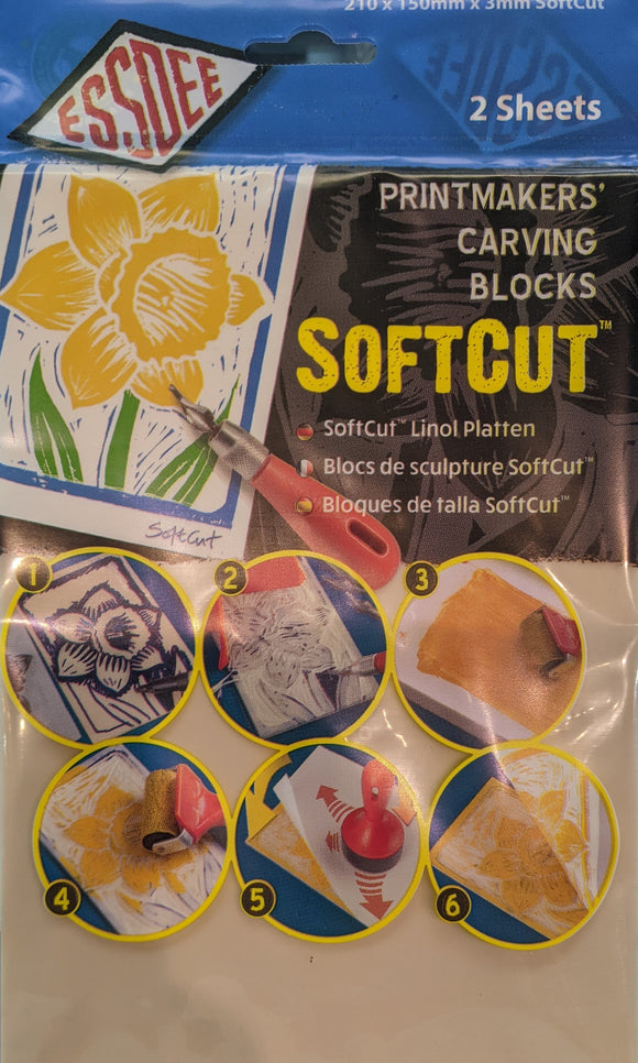 ESSDEE Softcut Lino 3mm sheets size 210 x 150 mm