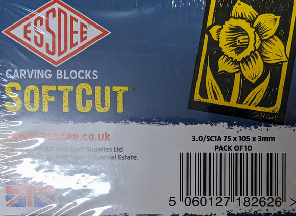 ESSDEE Softcut Lino  (105 x 75 mm) x 10 pack