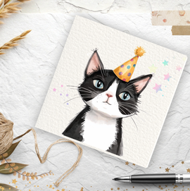 Party Cat - Greetings Card & Envelope