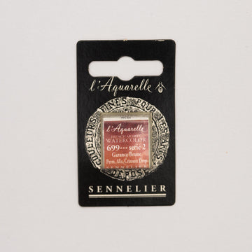 Sennelier L'Aquarelle Watercolour Paint Half Pan - Permanent Alizarin Crimson Deep