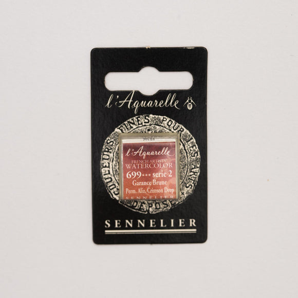 Sennelier L'Aquarelle Watercolour Paint Half Pan - Permanent Alizarin Crimson Deep
