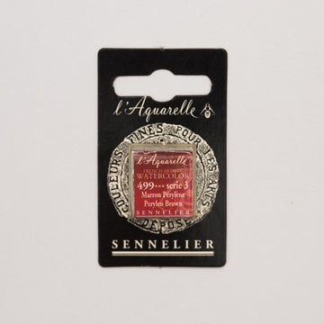 Sennelier L'Aquarelle Watercolour Paint Half Pan - Perylen Brown