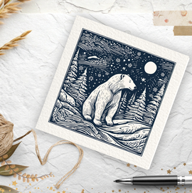 Polar Bear Greetings Card & Envelope