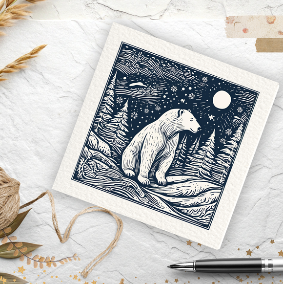 Polar Bear Greetings Card & Envelope
