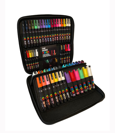 Uni POSCA Marker Pen & Case set of 54 Assorted Colours