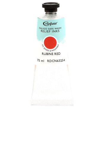 Cranfield Caligo Safe Wash Relief Printing Ink Rubine Red 75g tube