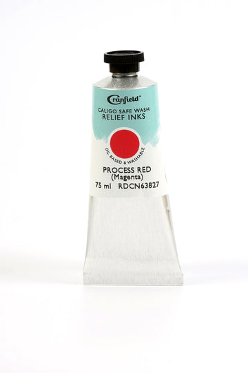 Cranfield Caligo Safe Wash Relief Printing Ink Process Red Magenta 75g tube