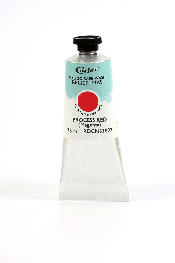 Cranfield Caligo Safe Wash Relief Printing Ink Process Red Magenta 75g tube