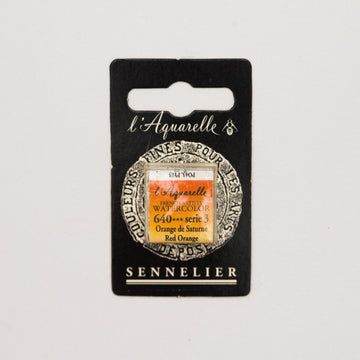 Sennelier L'Aquarelle Watercolour Paint Half Pan - Red Orange