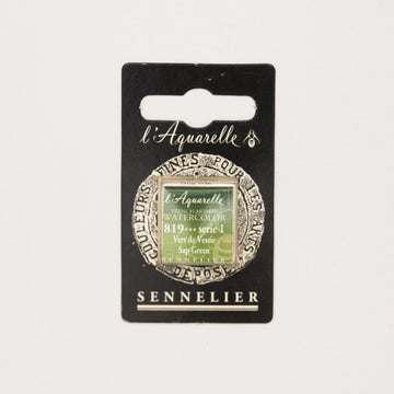 Sennelier L'Aquarelle Watercolour Paint Half Pan - Sap Green