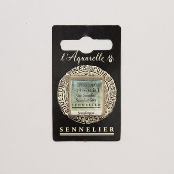 Sennelier L'Aquarelle Watercolour Paint Half Pan - Sennelier Grey