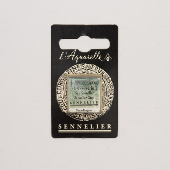 Sennelier L'Aquarelle Watercolour Paint Half Pan - Sennelier Grey