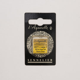 Sennelier L'Aquarelle Watercolour Paint Half Pan - Brown Green
