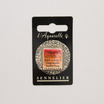 Sennelier L'Aquarelle Watercolour Paint Half Pan - Sennelier Orange