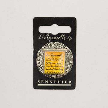 Sennelier L'Aquarelle Watercolour Paint Half Pan - Sennelier Yellow Deep