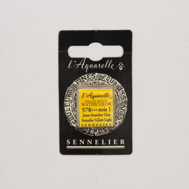 Sennelier L'Aquarelle Watercolour Paint Half Pan - Sennelier Yellow Light