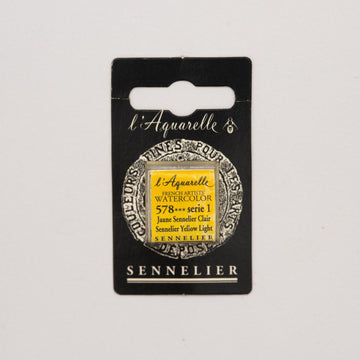 Sennelier L'Aquarelle Watercolour Paint Half Pan - Sennelier Yellow Light