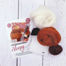 The Crafty Kit Company Sleepy Fox Needle Felting Craft Kit