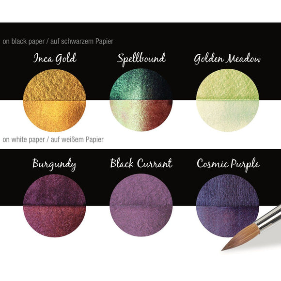 Coliro Pearlcolors Getaway Mica Watercolour Paint set of 6 Colours