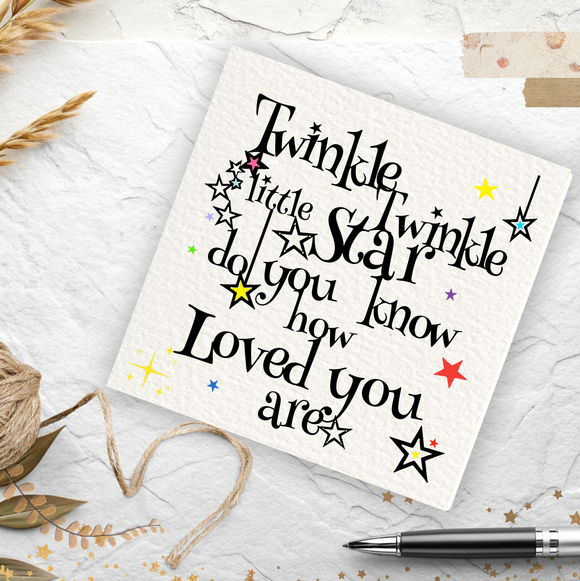 Twinkle Twinkle Little Star Greetings Card & Envelope