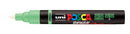 uni POSCA brush marker with green cap on a white background
