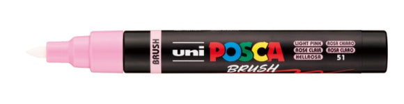 uni posca light pink brush pen